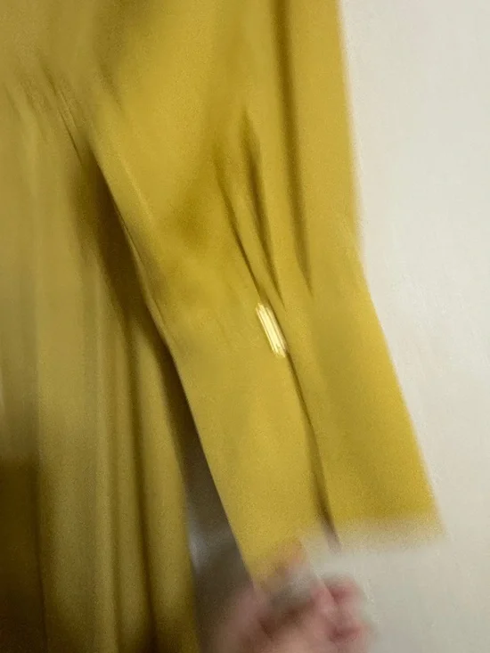 H&M Women's Mustard Twist-Front Shirt Dress Size M NWT - Picture 7 of 7